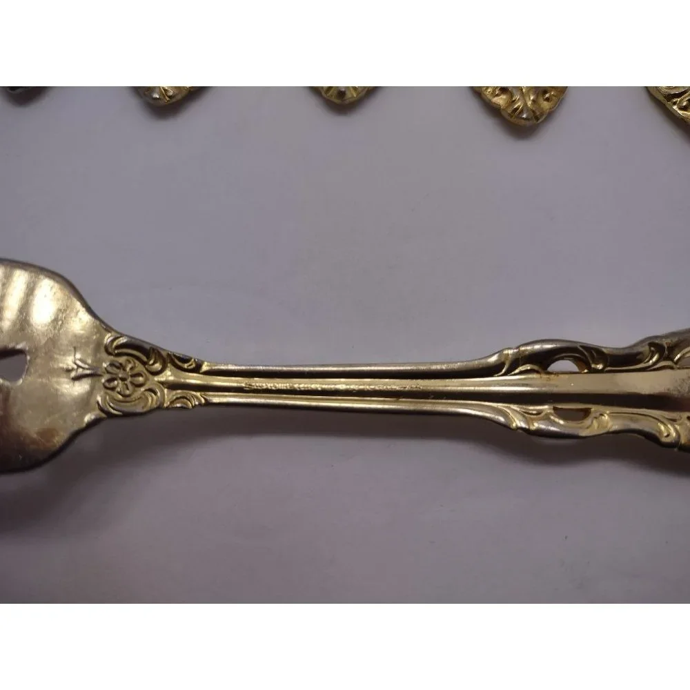 Vintage 1988 Korea Supreme Cutlery Towle gold wash forks King Arthur